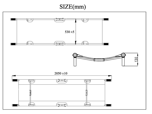 stretcher bed dimensions